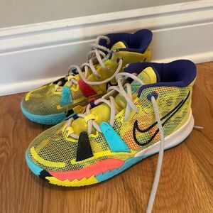 Nike Kids Yellow and Blue Sneakers